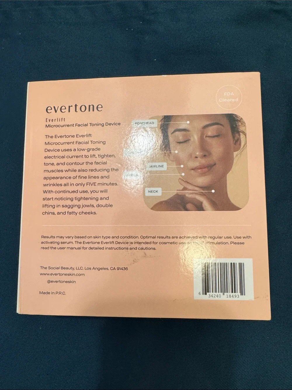 evertone EverLift Microcurrent Facial Toning Device - NIB